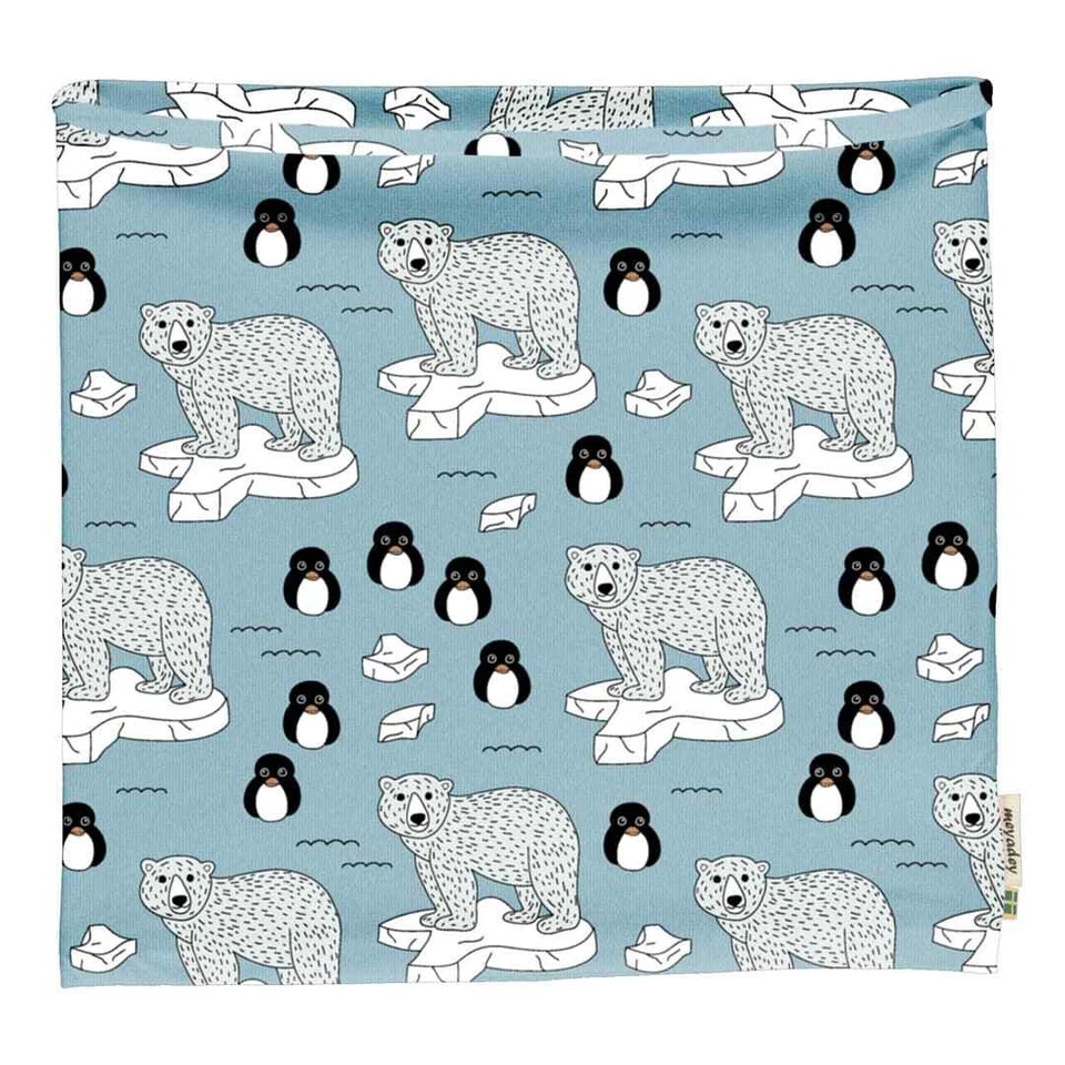 Meyadey Polar bear and penguins loop scarf various ages Maxomorra Christmas