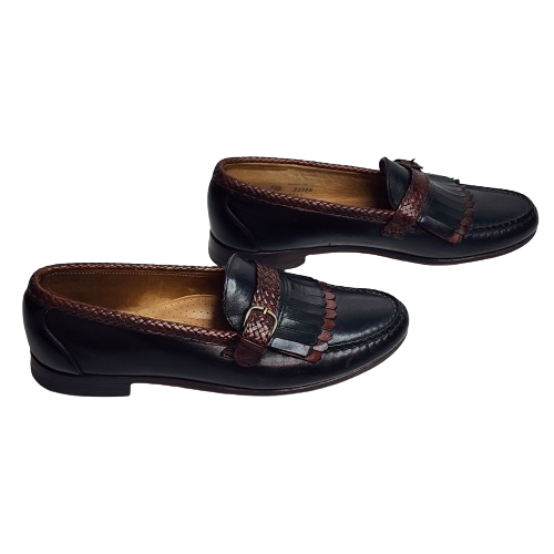 Allen Edmonds Monterey Mens Size 11 (E) Kiltie Loafer Brown Leather Cross Buckle ALLEN EDMONDS MEN main image 2