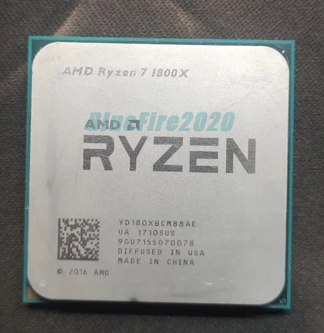 Computer AMD Ryzen 7 1800X Processor Model 8 Single Core