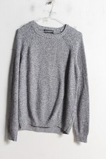 Primark Mens Fisherman Knit Jumper - Grey -Size Medium M B6 