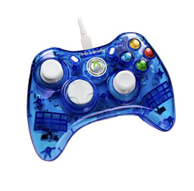 PDP Rock Candy Wired Controller Xbox 360 Blueberry Boom Gamepad w USB Adapter