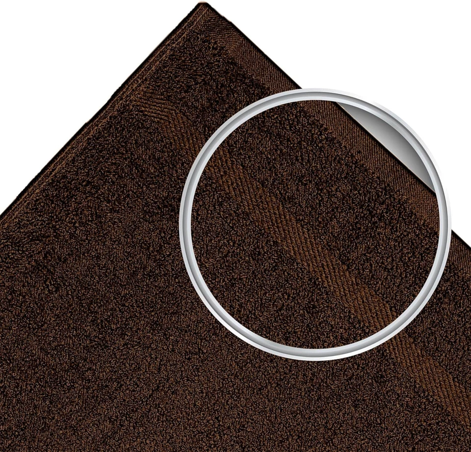 BROWN SALON TOWEL 16 x 27 INCHES LARGE GYM SPA HAND TOWELS 100% COTTON - Image 3 of 4