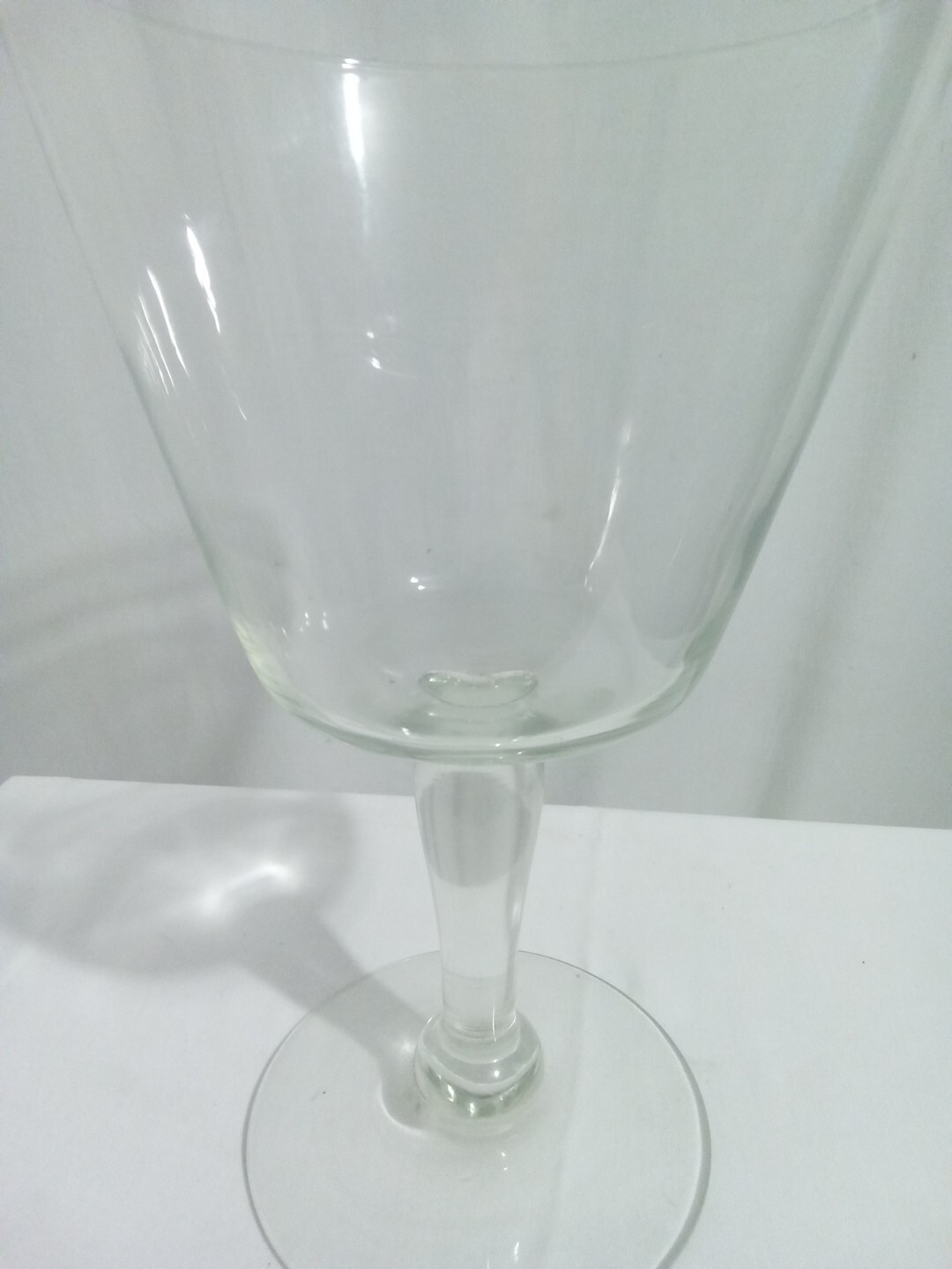 Vtg 13” Tall Clear Glass Large Brandy Snifter Fish Bowl Terrarium