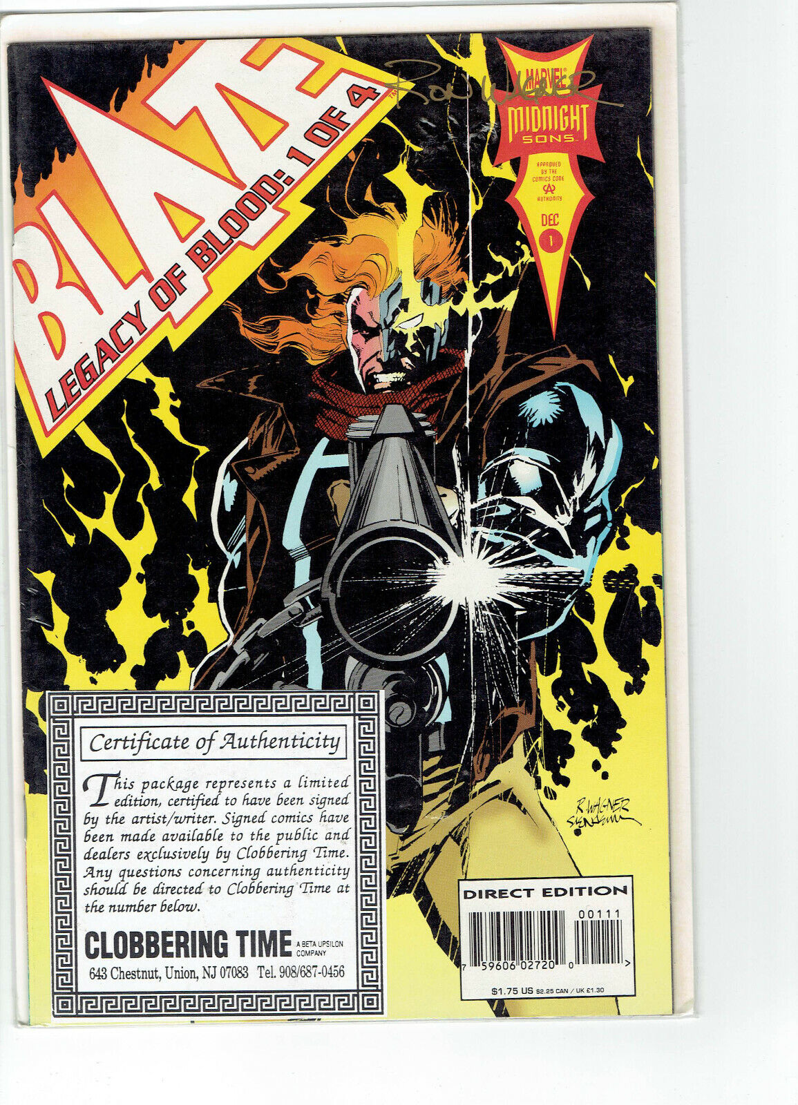 Blaze Legacy of Blood: #1 NM+ signed by Ron Wagner