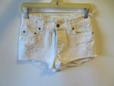 WOMENS CARMAR WHITE DENIM JEAN SHORTS SIZE 27 