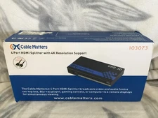 Cable Matters 4 Port HDMI Splitter with 4K Resolution Support New S7