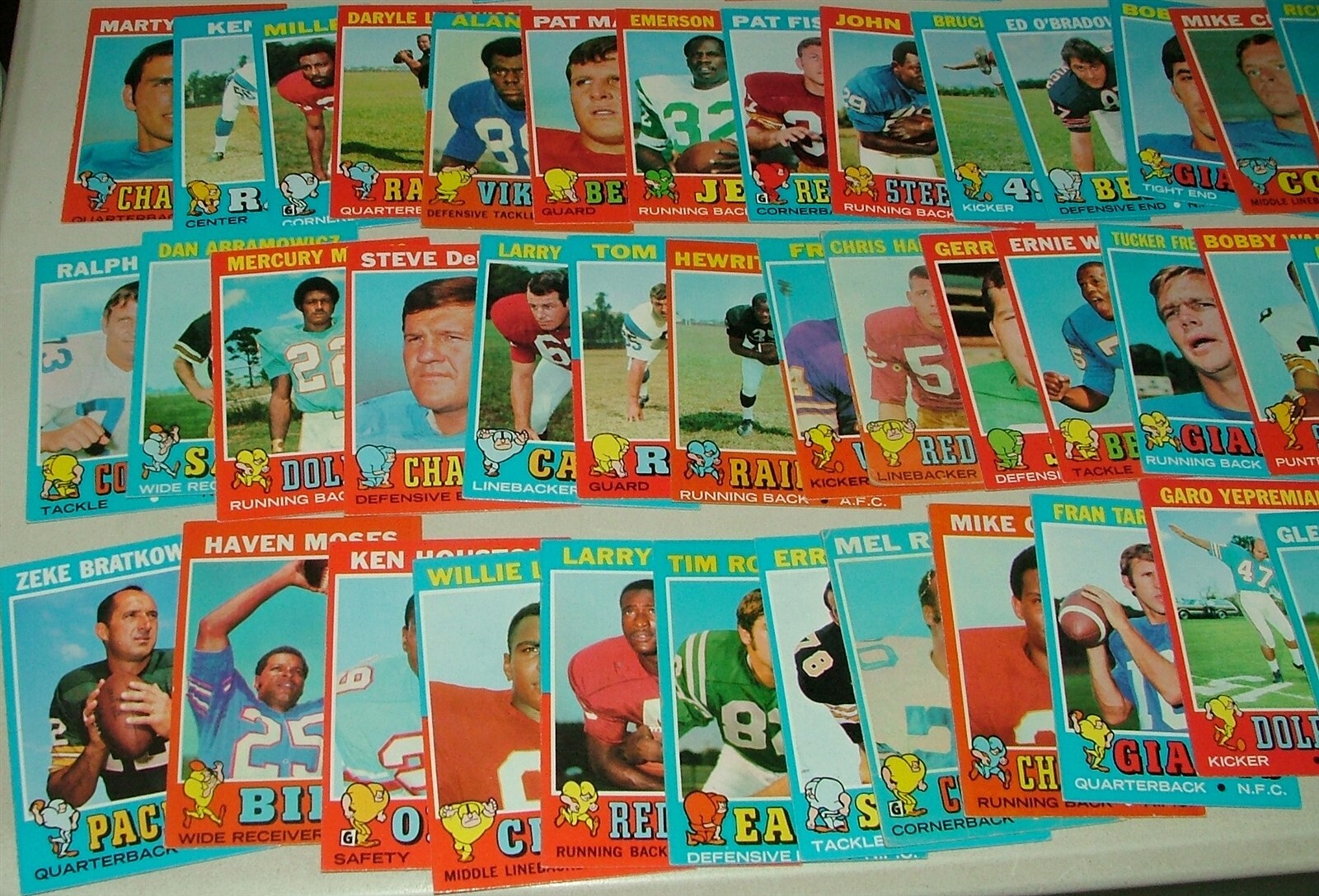 1971 TOPPS 1st SERIES FOOTBALL CARDS NEAR COMPLETE SET w 120 CARDS LOTF221 eBay