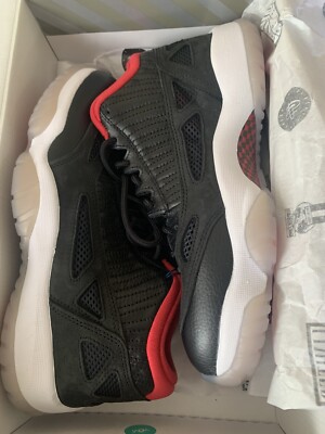 Nike Air Jordan 11 Retro Low IE BRED 2021 Men's Sz 8 US 919712 023