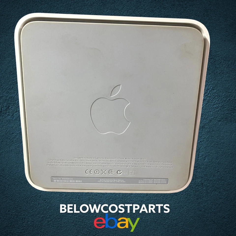 Apple Airport Extreme A1301 White Base Station Wireless Router With Adapter - Image 3 of 4
