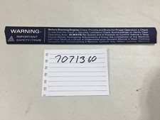 NOS Polaris 76 77 Electra Dash Safety Decal Vintage Snowmobile 7071360