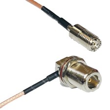 RG316 MINI UHF FEMALE to N Female Bulkhead Angle RF Cable Rapid-SHIP LOT
