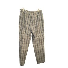Vintage Brooks Brothers Plaid Cotton Pants  Casual Trousers Size 8 size zip