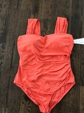 JANTZEN CORAL TANK STYLE SWIMSUIT 16 LAST 1