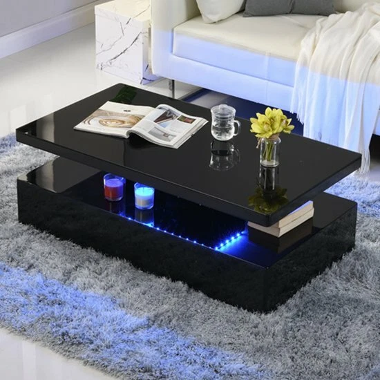 Black led cheap side table