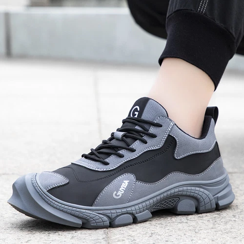 Men's Safety Shoes Steel Toe Cap Breathable Non-slip Indestructible Boots Hiking - Picture 9 of 16