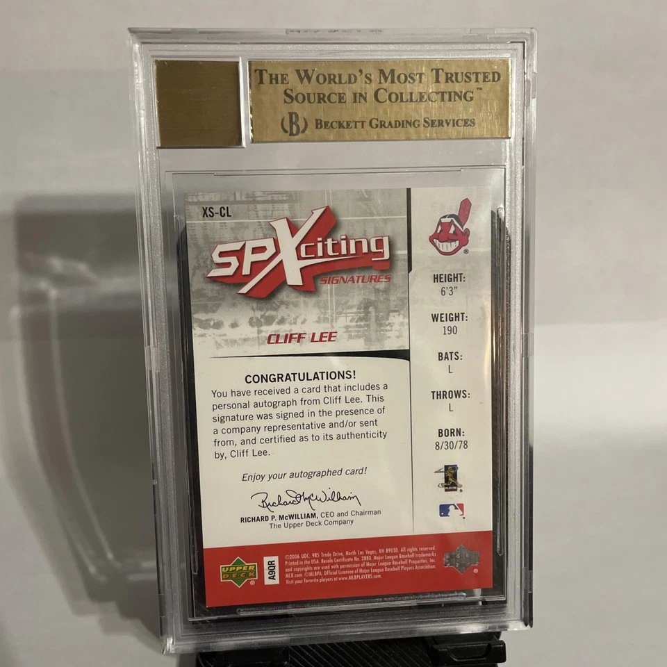 SPX 2006, Cliff Lee #CL 07/30, SPXciting Signatures, 30/07, BGS 9,5 automático 9  Foto 2 de 3