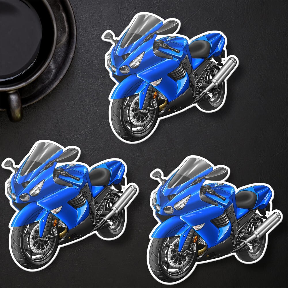 Kawasaki ZX-14 2006-2011 Stickers - Set of 3 KissCut Motorcycle
