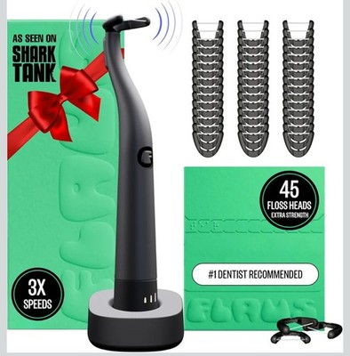 FLAUS Electric Flosser 3 Speeds + 45 Refill Heads...READ!!!
