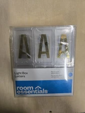 Room Essentials Metallic Gold Light Box Letters 100 Count (for Large Box) - NEW!