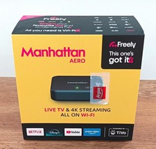 Manhattan Freely AERO 4K 2160p Wi‑Fi Streaming TV Box HDMI Dolby Audio Black