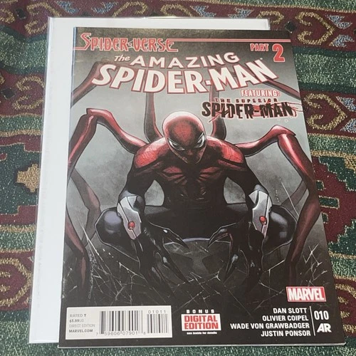 Amazing Spider-Man #10 VF/NM 2015 1st Appearance Spider-Punk! Marvel🔥🔑!!!