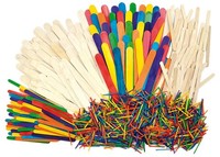 HolzstäBchen Set, BastelstäBchen, Holzsticks, Spatel, BastelhöLzer