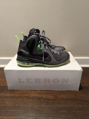 *WORN* Size 9.5 - 2012 Nike LeBron 9  Dunkman  Dark Grey & Black Volt