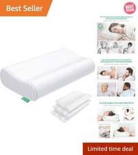 Cooling and Breathable Cervical Pillow - Medium Firmness for Pain-Free Sleep
