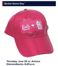 St. Louis Cardinals Barbie sequin cap theme hat presale 6/25/26
