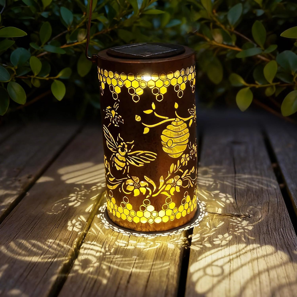 Solarlaterne FüR AußEn, IP65 Wasserdicht Metall Solarlampen Garten Deko-image