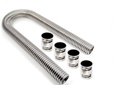 Universal Radiator Hose Kit Flexible 48 Stainless Steel Gm Chevy Ford Mopar