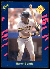 Barry Bonds 1990 Classic Blue #82 Pirates MLB READ FREE SHIPPING AutographDen