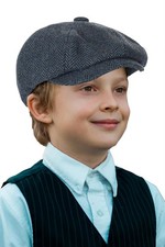 Kids Vintage Driver Cap Newsboy Cap, Boy Flat Caps Beret Hat for Pageboy Todd...