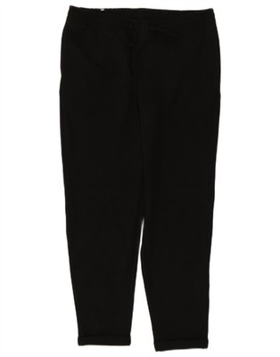Zara Damen Tapered Chino Hose Große W32 L27 Schwarz AI03
