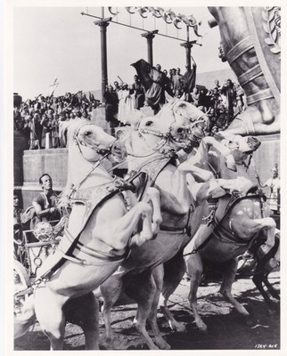 National Film Archive Photo Ben Hur Charlton Heston during the Chariot Race 1959