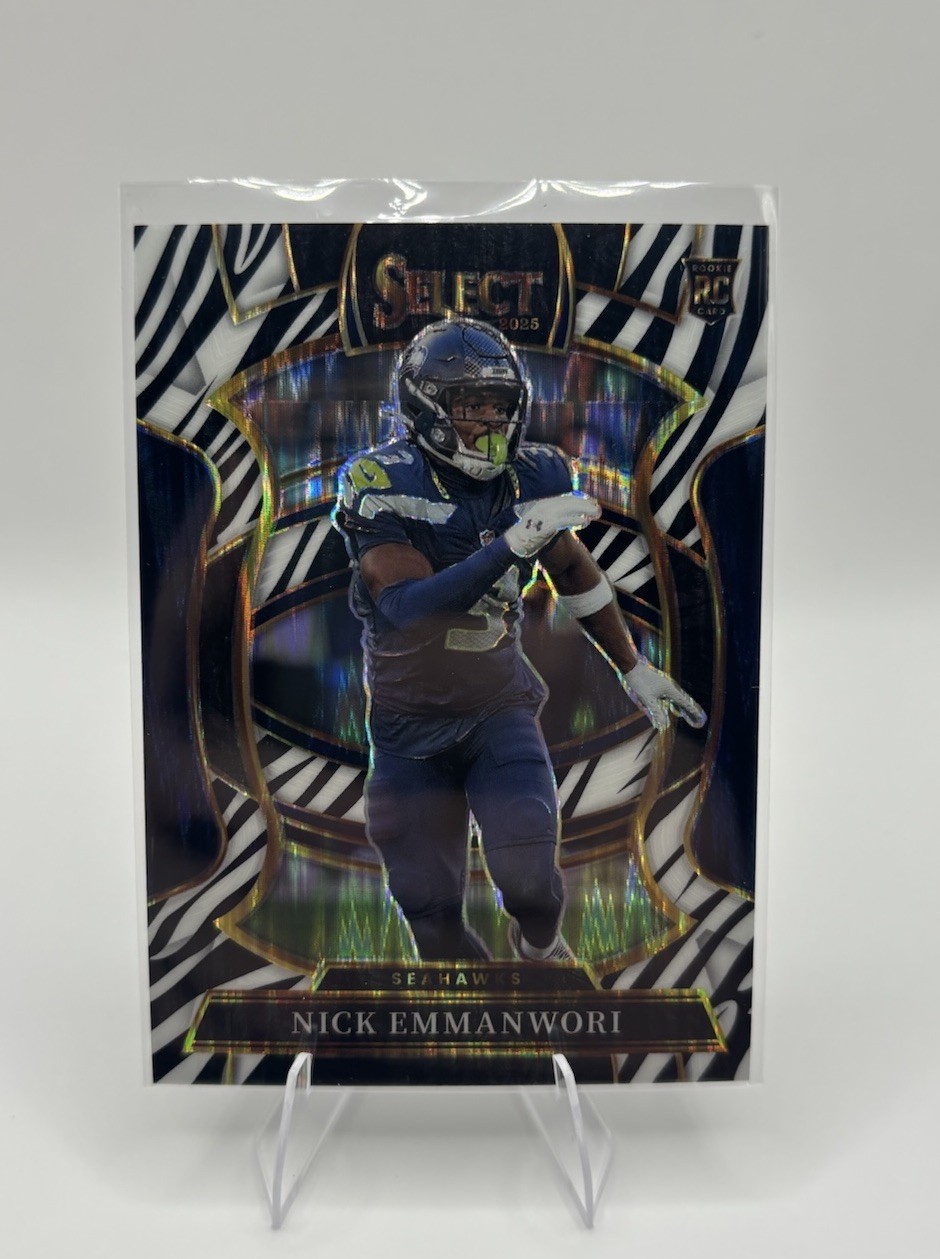 2025 Panini Select Nick Emmanwori ZEBRA Prizm SSP CASE HIT #15 Rookie RC Seattle