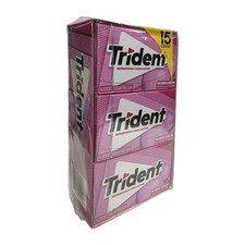 Trident Bubblegum Sugar Free Gum, 15 Packs of 14 Pieces 210 Pcs Free Shipping