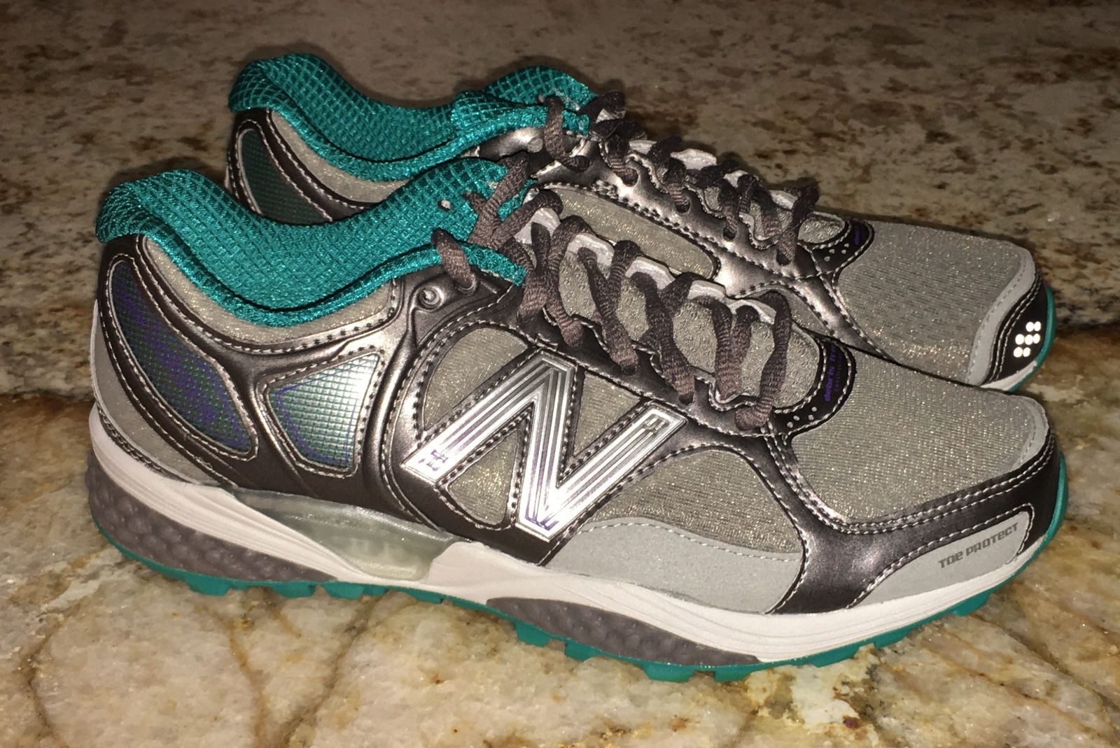 NEW BALANCE 1110 Grey Teal Trail Runner Running Shoes Sneakers NEW Womens 8.5