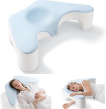 Side Sleeper Pillow for Shoulder Pain Relief, Memory Foam Pillow with Arm Hole 