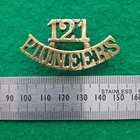 WW1 British Colonial Indian Army 121st Pioneer Regiment Shoulder Title Badge