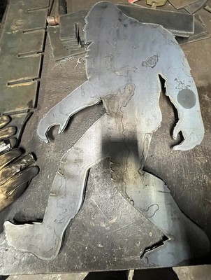 Metal Walking Bigfoot Inside Or Outside 14ga Sign