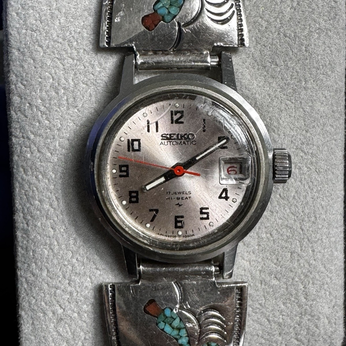 Vintage Seiko Automatic 17J High Beat Watch Kenny Guerro Navajo