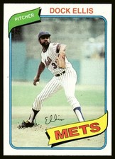 1980 Topps #117 Dock Ellis MLB Baseball