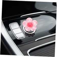 2 Pcs Push to Start Button Cover, Girly Pink Flower Car Accessories Resin Cute
