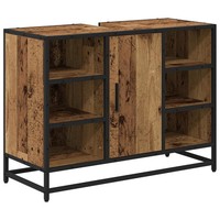 Badezimmerschrank Altholz Mit TüR Holzwerkstoff 80 X 33 X 60 Cm