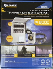 Reliance 306LRK 30Amp BackUp Power Manual Transfer Switch PreWired 6 Circuit Kit