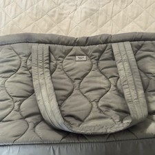 Reebok Solid Gray Tote Zip Top Double Handles...