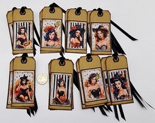 16-Halloween-Retro-Witch-Ephemera-Junk Journal-Party-Gift-Hang-Tags