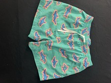 Chubbies Men  s Medium Swim Trunk The Apex Swimmers Teal Sharks 5.5  Inseam