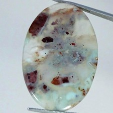 26.80Cts 100 Natural Aqua Chalcedony Oval Cabochon Gemstone 24X36X4MM